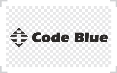 Code Blue Logo descargar diseño a un color en negro